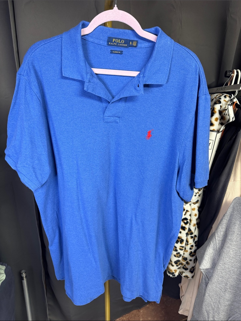 Ralph Lauren Royal Blue Polo with Red Pony Logo